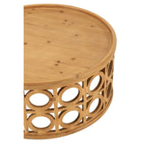 Détail du bois naturel de la table basse J-Line