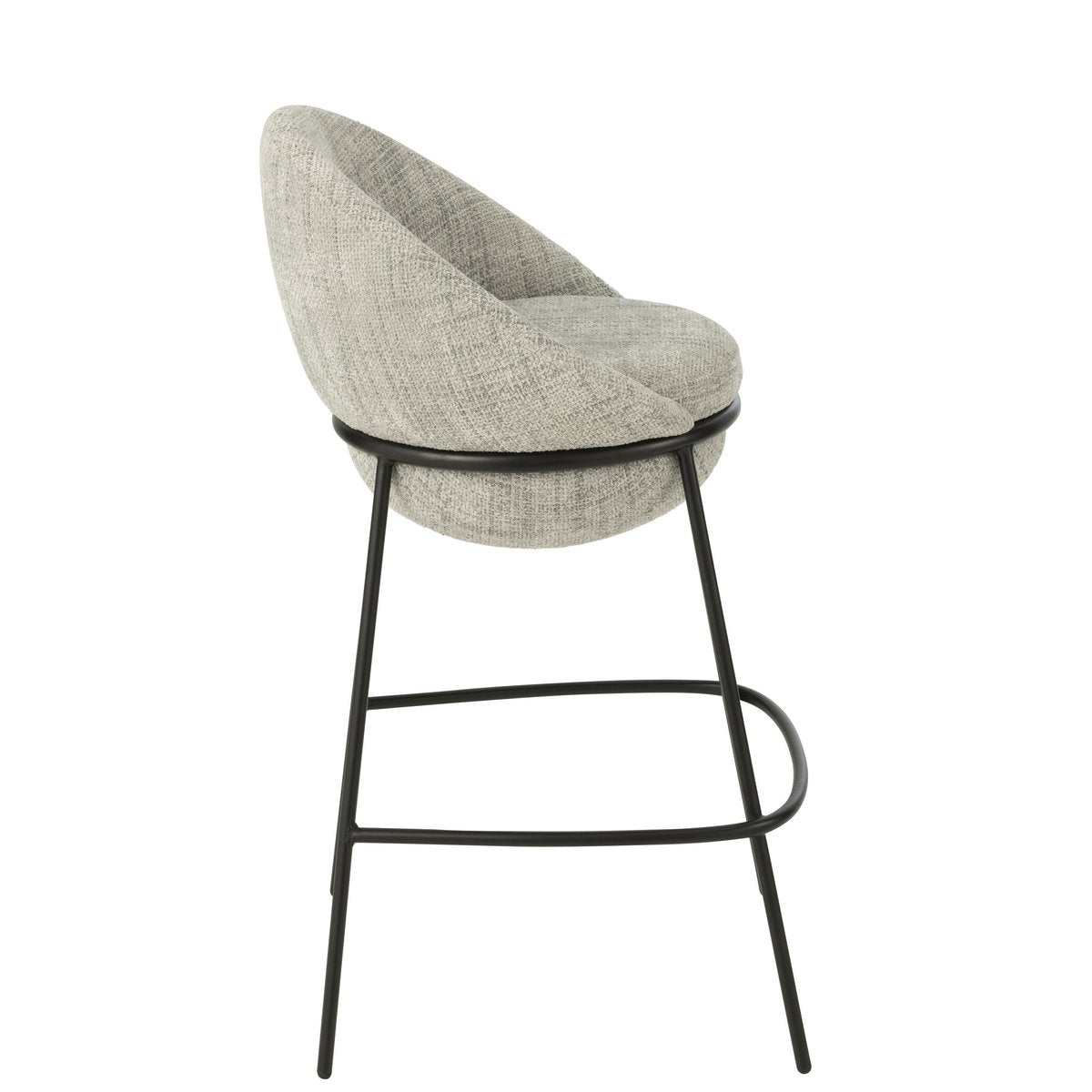 Détail du tabouret de bar J-Line, finition en métal
