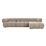 Canapé New York 4 places (Salon droit) Sable Boucle