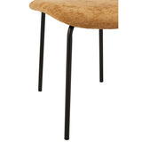 Vue latérale de la chaise J-Line ocre