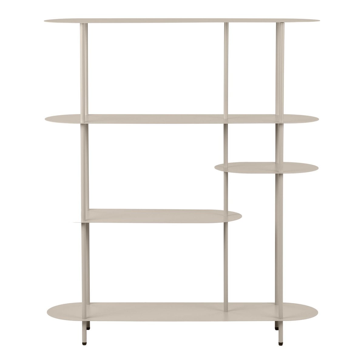 Étagère Rieti en métal sable avec design asymétrique