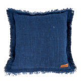 La Housse de Coussin Azure Fringe - Bleu Indien