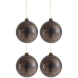 Boule de Noël J-Line en verre marron, vue de face