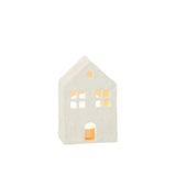 Bougeoir J-Line House en aluminium blanc, vue de face
