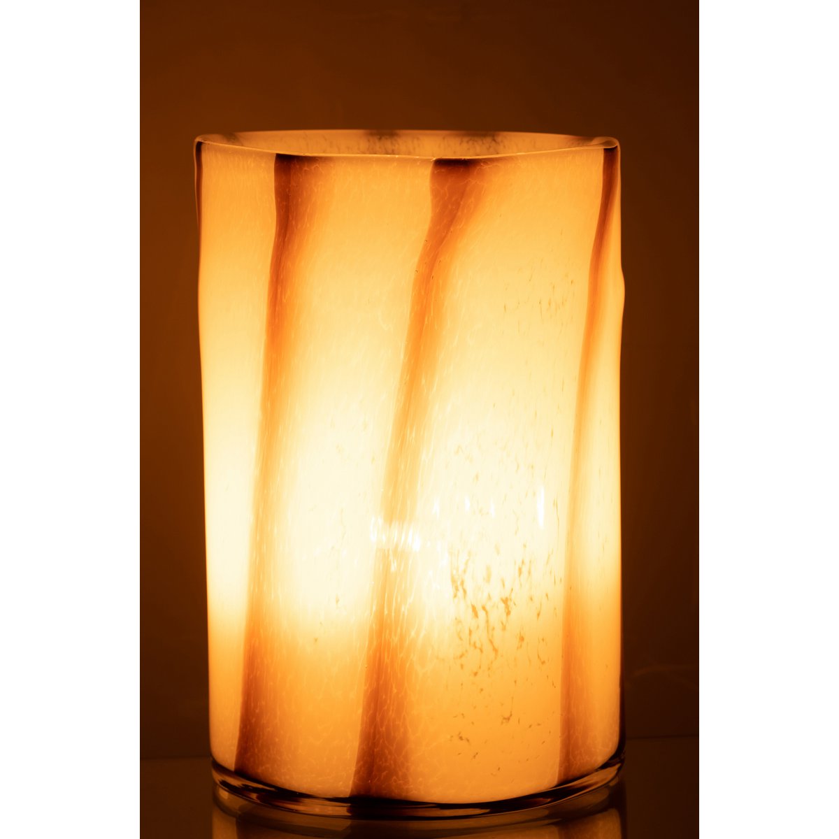 Détail de la lampe Strepen Safari J-Line montrant le verre multicolore