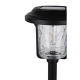 SPIT SOLAR-DECO-TERM "Simon" de 54,7 cm de haut, en métal noir et en verre structuré, LED intégrée, blanc chaud.