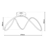 Plafonnier LED l: 67cm "Odrive"