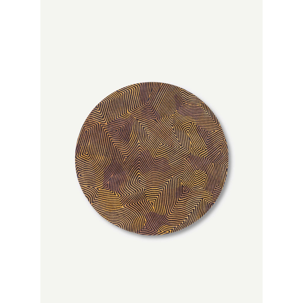 Eco Rug - Black Gold - Tapis marron, noir et or
