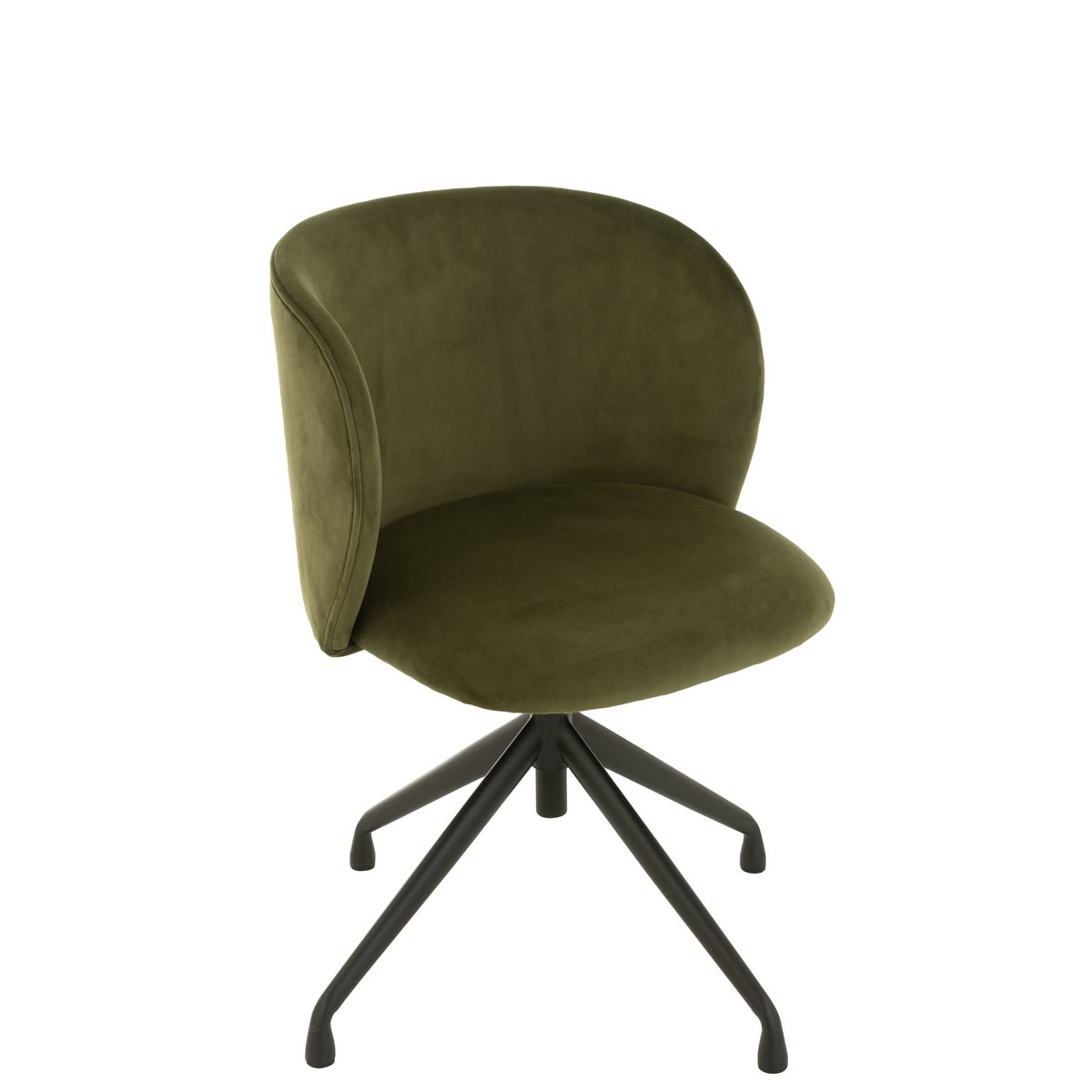 Chaise J-Line en velours vert dans un décor luxueux