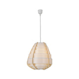 La lampe pendentielle "Malmö", lampe suspendue en plastique en beige, socket E27, pour salle à manger, salon, couloir ou bureau, avec un Ø37 cm