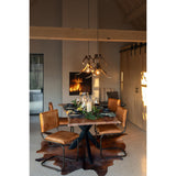 Tapis J-Line en cuir de vachette cognac, vue d'ensemble