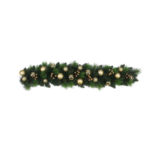 Décoration extérieure de vrille de Noël à LED "Noel" en métal et en plastique en vert et en or, avec des LED fermement intégrées
