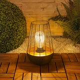 LED DECOL LED 27 cm de haut, en métal en noir, fermement construit - DED, décoration pour l'extérieur