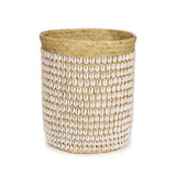 Panier Pandan 231 en pandan avec coquillages, vue de face