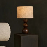 Lampe à poser Kai en bois naturel marron