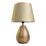 Lampe de table en céramique "simplement céramique", lampe de table en céramique, or, avec version E14, pour salle à manger, salon, couloir ou bureau, 31 cm de haut