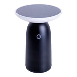 LED SOLAIRE LED "Ada" noir pour l'extérieur, lampe de table à LED en métal et en plastique 22,5 x 16 cm
