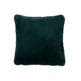 Coussin J-Line en polyester, détail de texture et couleur vert foncé