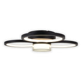Le plafond LED "CIMO" en métal noir et en plastique, Ø Env.