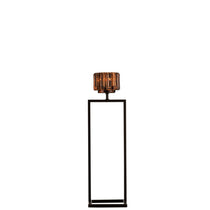 Photophore J-Line en verre marron sur fond blanc, vue de face