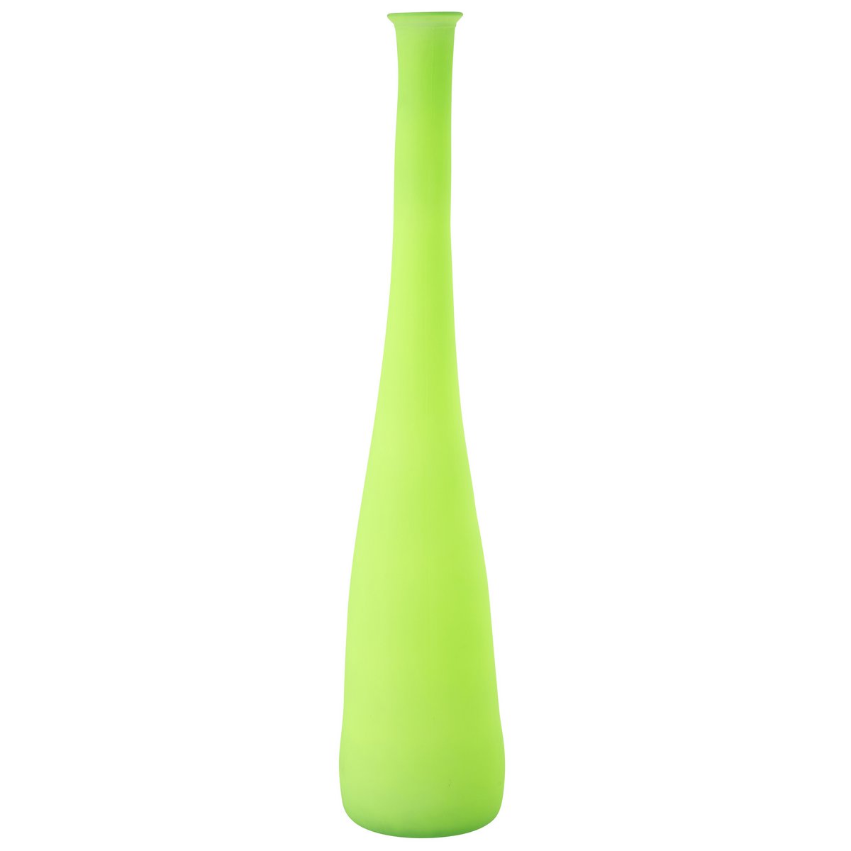 Vase Bottle J-Line en verre vert, détail du design moderne