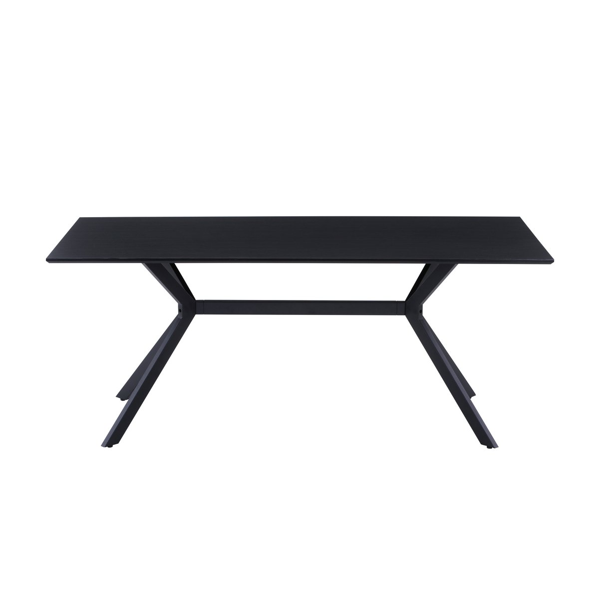 Table à manger élégante 180x90cm en MDF et métal vue de face