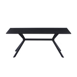 Table à manger élégante 180x90cm en MDF et métal vue de face