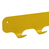Gorillz Rounded Four Industrial Wall Coat Rack 4 Coat Rack Hooks - Jaune