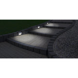 4 régler la lumière extérieure solaire LED, pour l'extérieur, la lampe murale et le plastique en acier, avec une LED intégrée