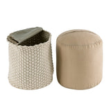 Selles mérinos pouf extérieur Ø40 H45cm Seat Pouf peut être rempli