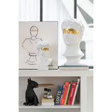 Plateau décoratif J-Line noir et or, design élégant et moderne