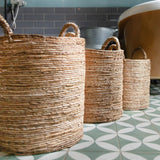 Panier à linge SYAILENDRA | Panier de plantes | Panier de rangement en fibre de banane (3 tailles)