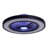 Loucles de plafond LED + ventilateur "Arioso" Ø 54 cm, en métal et en plastique, avec de nombreuses fonctions