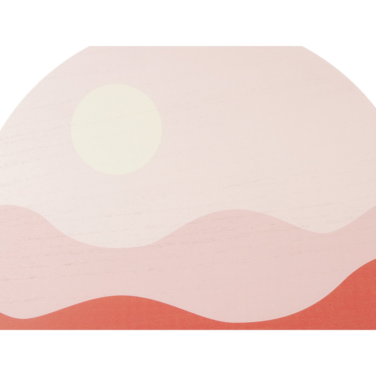 Tableau coucher de soleil accroché dans un salon moderne