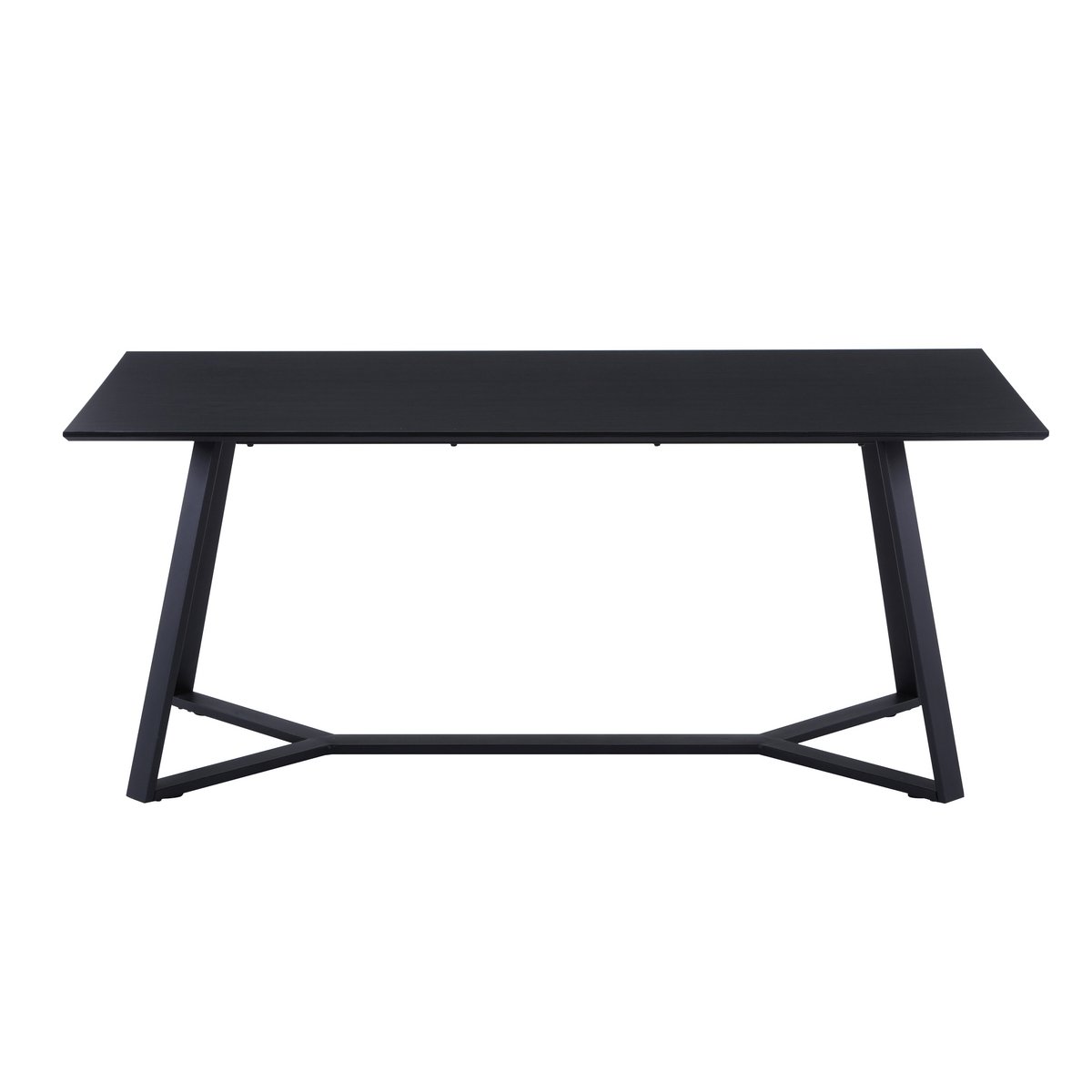 Table à manger 180x90cm en MDF et métal, vue d'ensemble