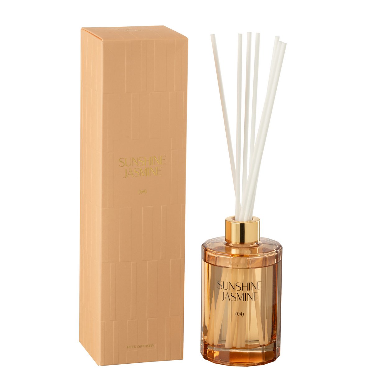 Bâtonnets parfumés J-Line, gros plan sur les bâtonnets et le flacon