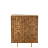 Armoire Nino J-Line en métal et bois de manguier vue de face