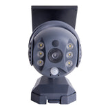 Lampe murale extérieure solaire LED "Moho" avec détecteur de mouvement et pli de caméra de sécurité, lumière murale en plastique en gris, avec LED intégrée