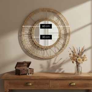 Miroir mural Ludy Marron clair