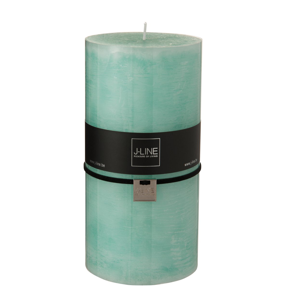 Bougie cylindrique J-Line aqua XXL, design moderne et élégant