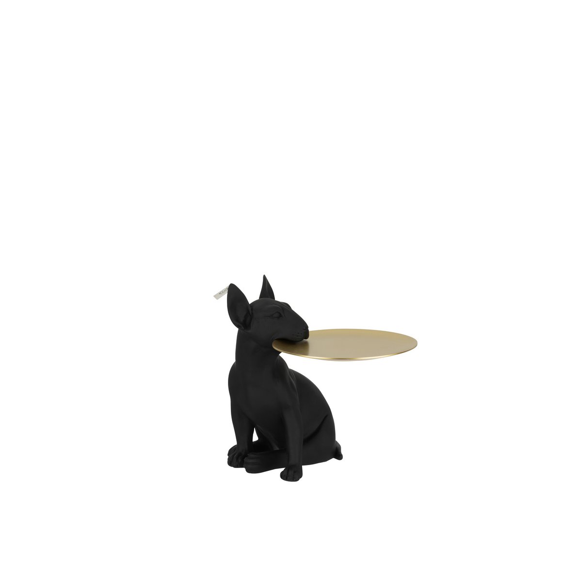 Détail du plateau de chien J-Line en polyresin, finition haut de gamme