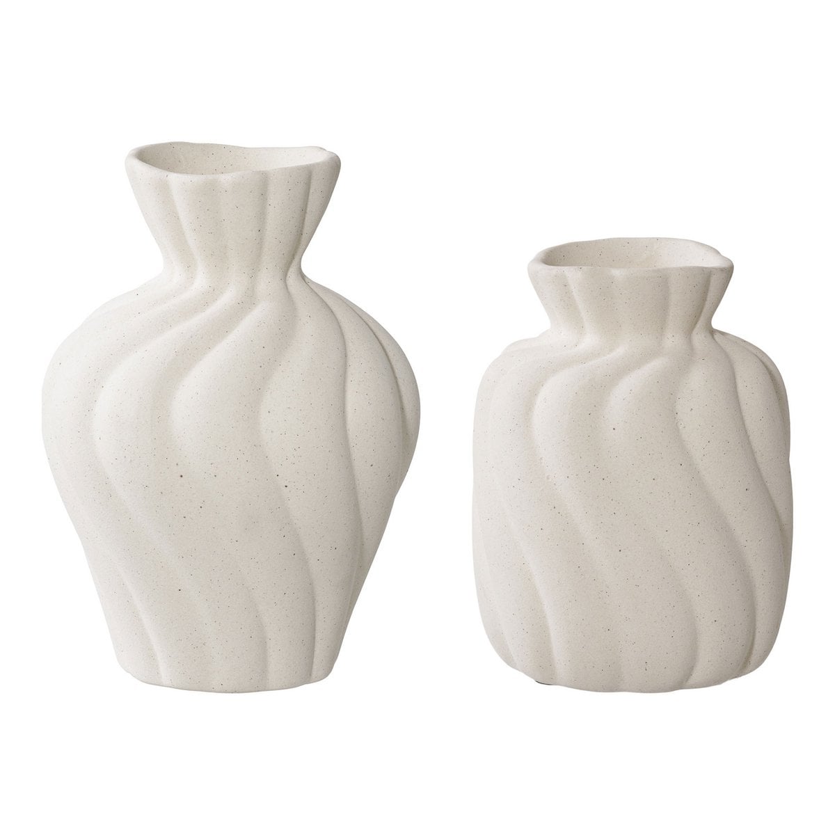 Vase en céramique blanc moderne, vue de face