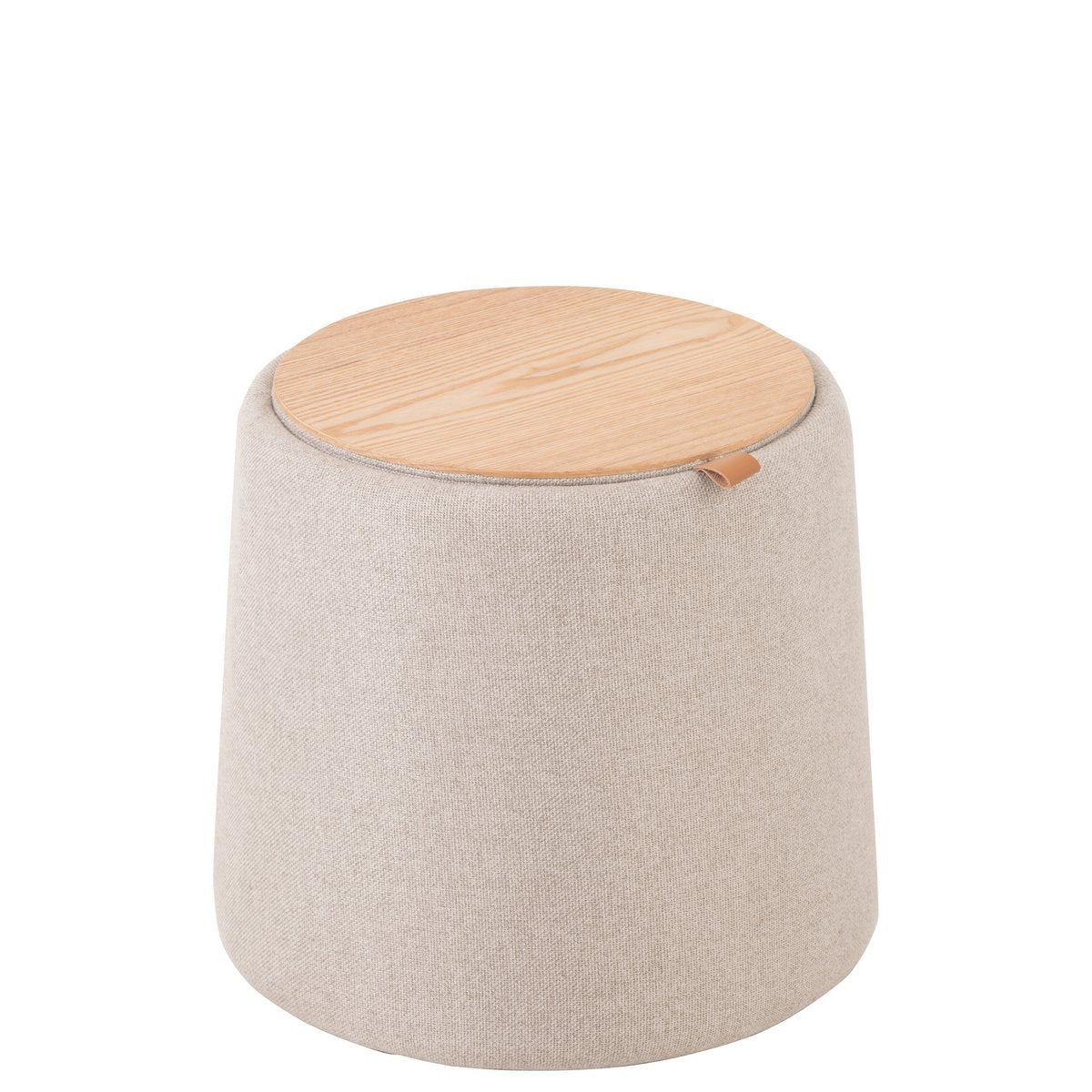 Pouf/Table d'Appoint J-Line Beige vue de face