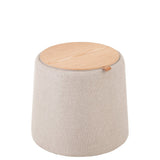 Pouf/Table d'Appoint J-Line Beige vue de face