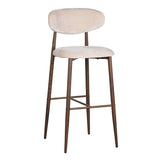 Japandi Bar Chair Tan (ensemble de 2)