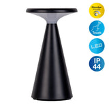 Table de batterie solaire légère "Palu" pour l'extérieur et à l'intérieur, en plastique en noir, 20 cm de haut