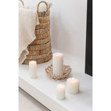 Bougie cylindrique J-Line Vanille blanche, élégante et atmosphérique