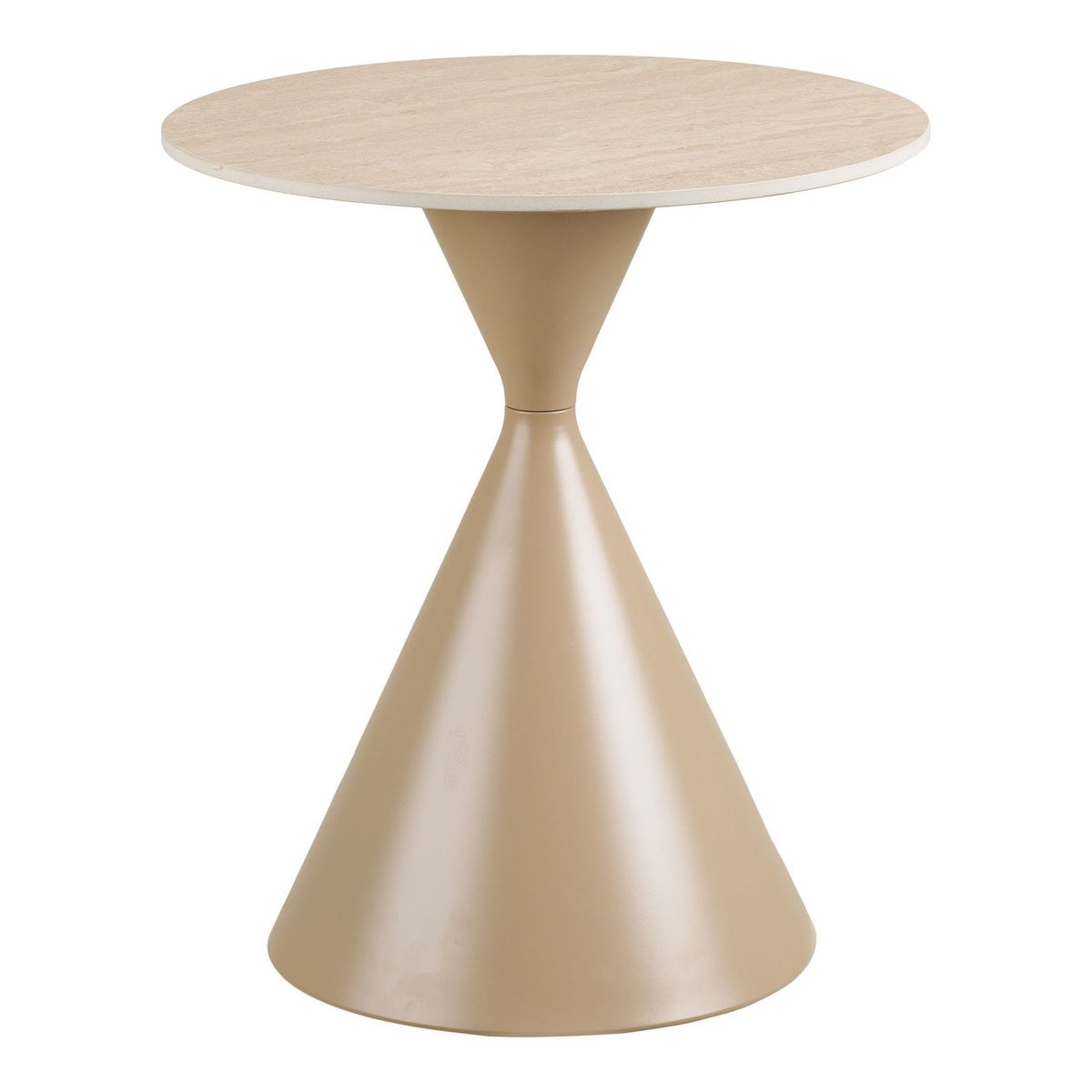 Table d'appoint Annecy en céramique et acier, vue de face