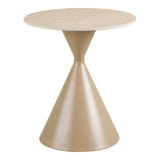 Table d'appoint Annecy en céramique et acier, vue de face