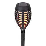 5 coffre-bas de terre LED Set "Torche" 45 cm en plastique gris, avec LED intégrée, lumière solaire pour l'extérieur